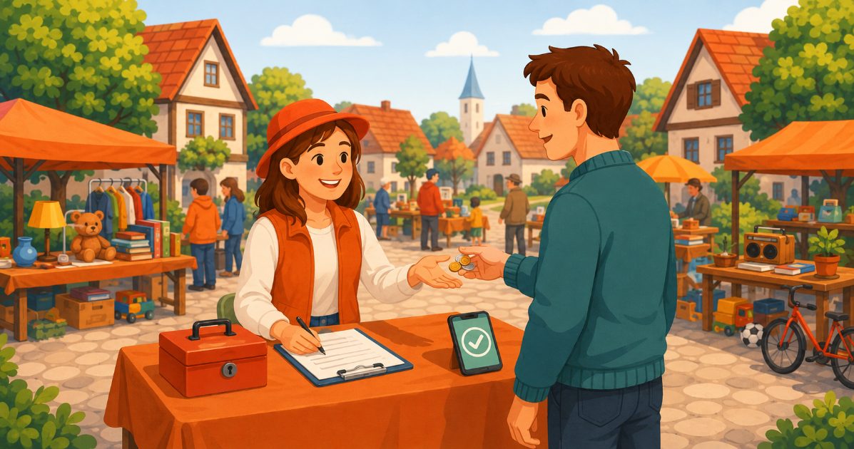 Standgebühren beim Dorfflohmarkt: Wie viel ist üblich – und wie zieht man sie fair ein?